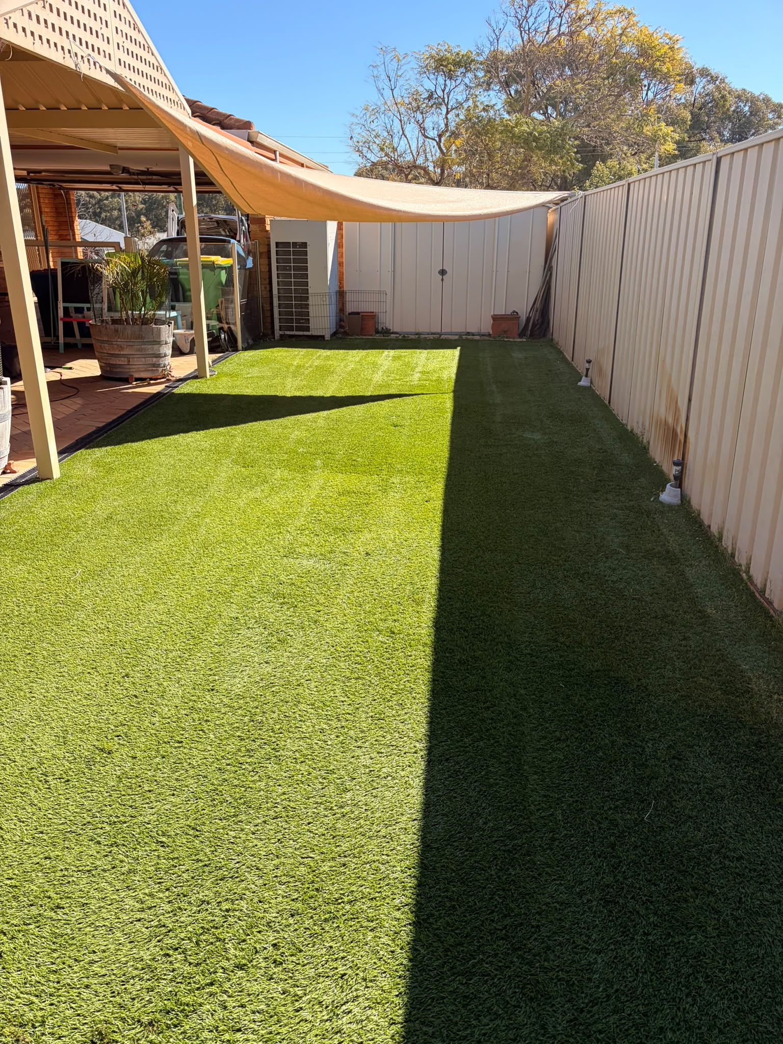 Fibre-lifted artificial turf after Roll&Comb treatment